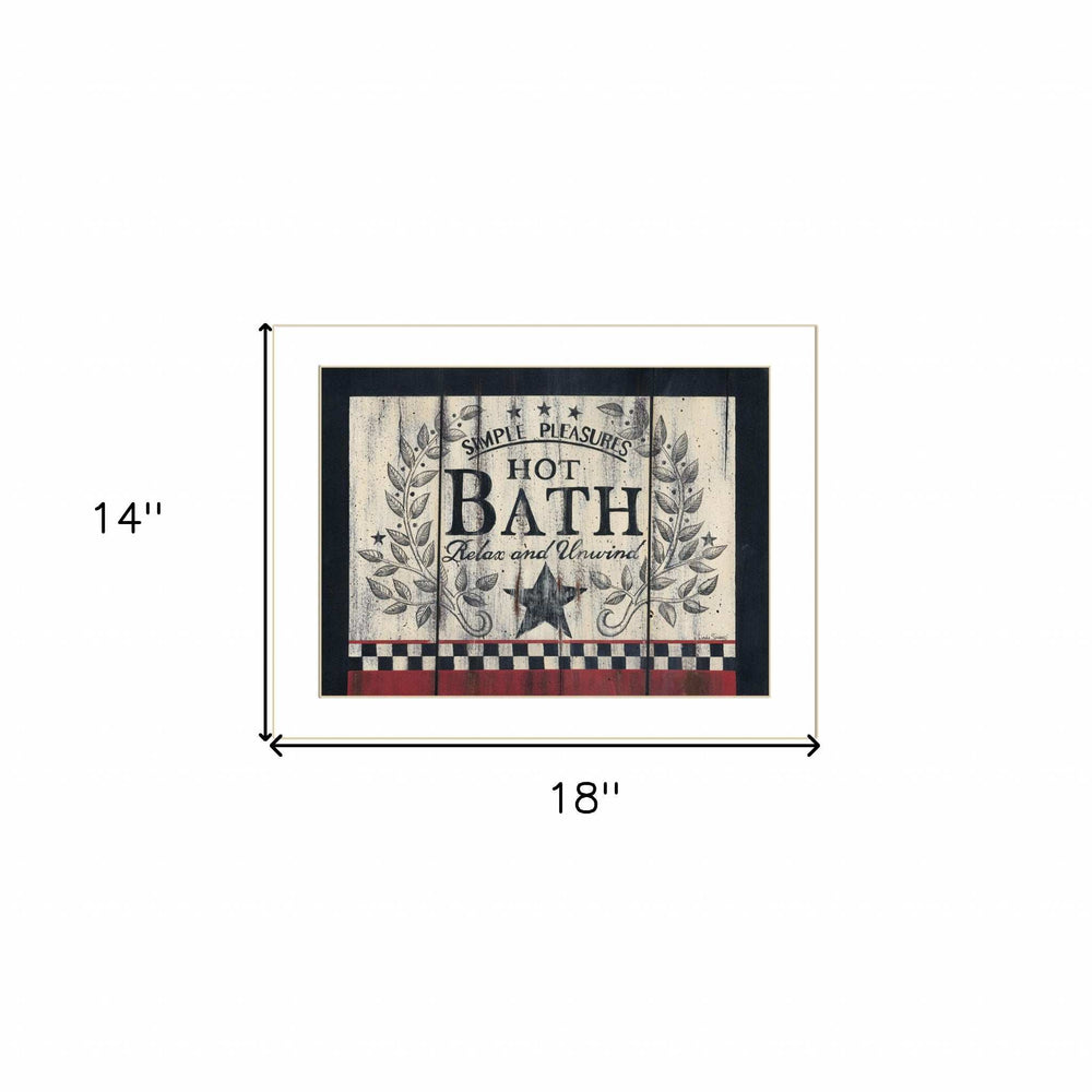 Hot Bath 11 White Framed Print Bathroom Wall Art - Homeroots - Flyclothing LLC