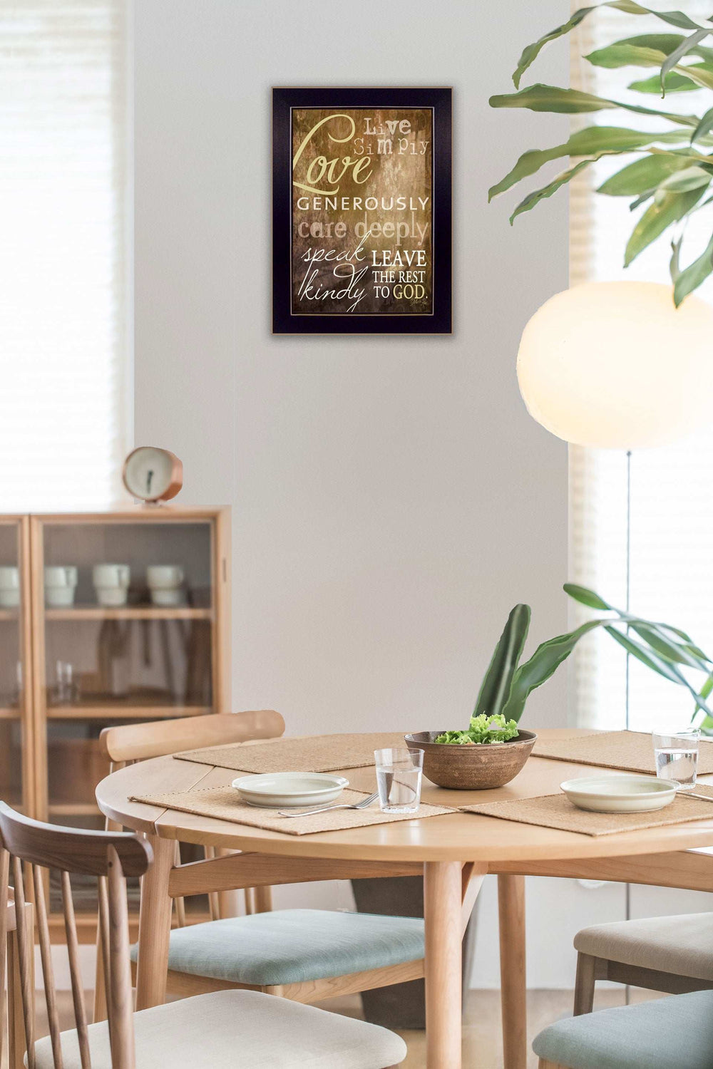 Live Simply 1 Black Framed Print Wall Art - Homeroots - Flyclothing LLC