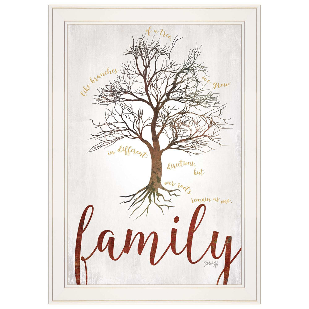 Family Tree 1 White Framed Print Wall Art - Homeroots - Flyclothing LLC