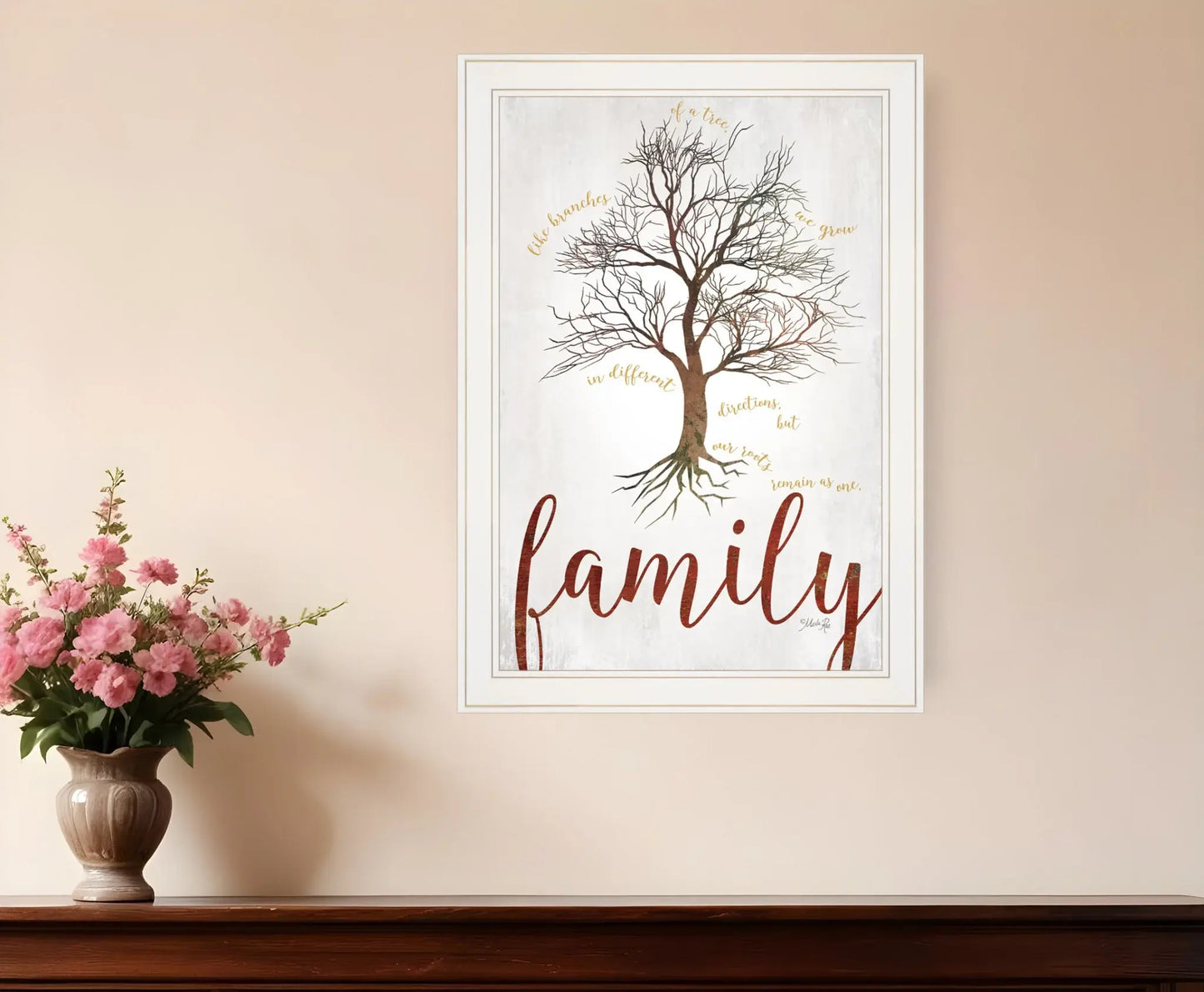 Family Tree 1 White Framed Print Wall Art - Homeroots - Flyclothing LLC