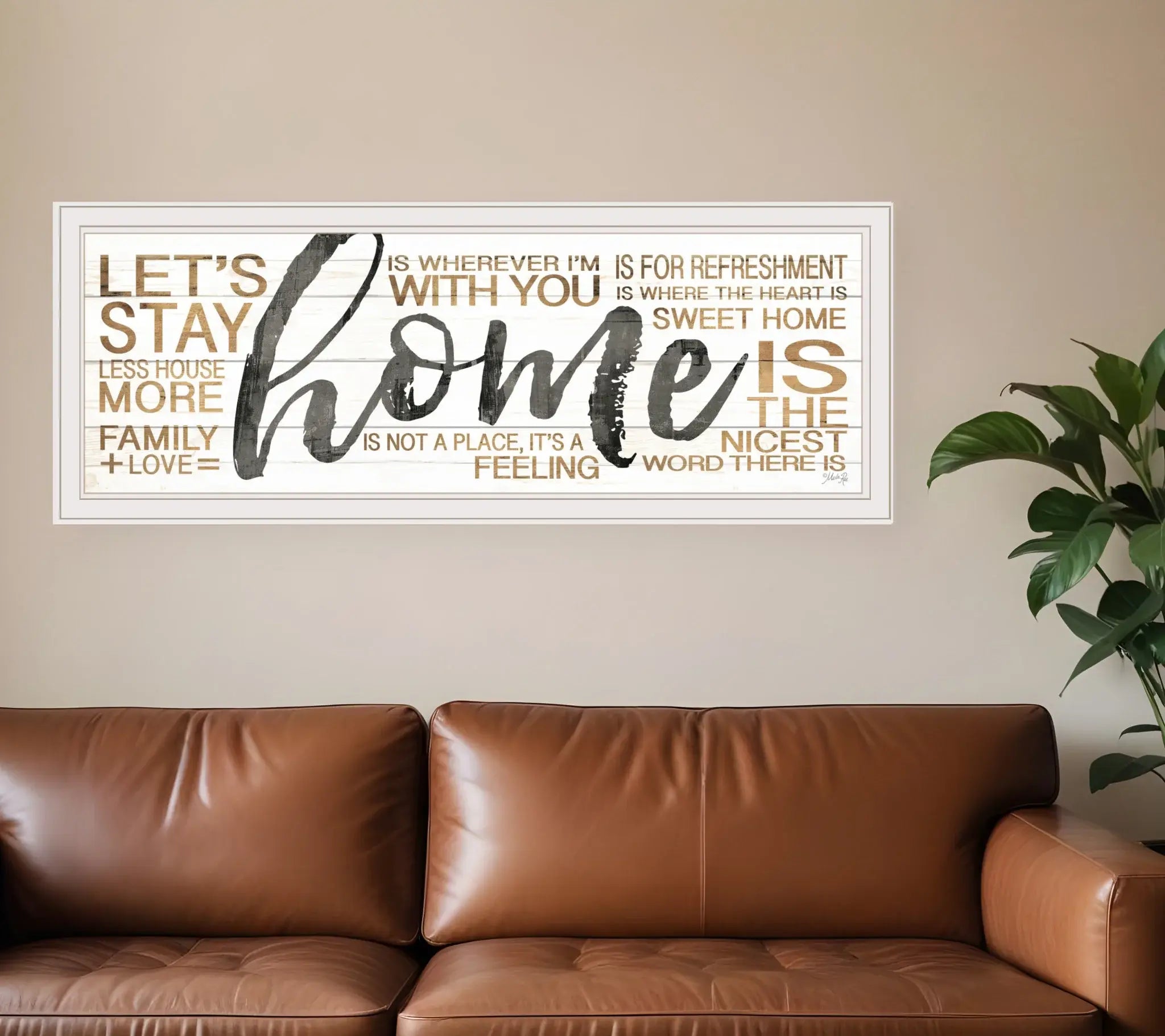 Home White Framed Print Wall Art - Homeroots - Flyclothing LLC