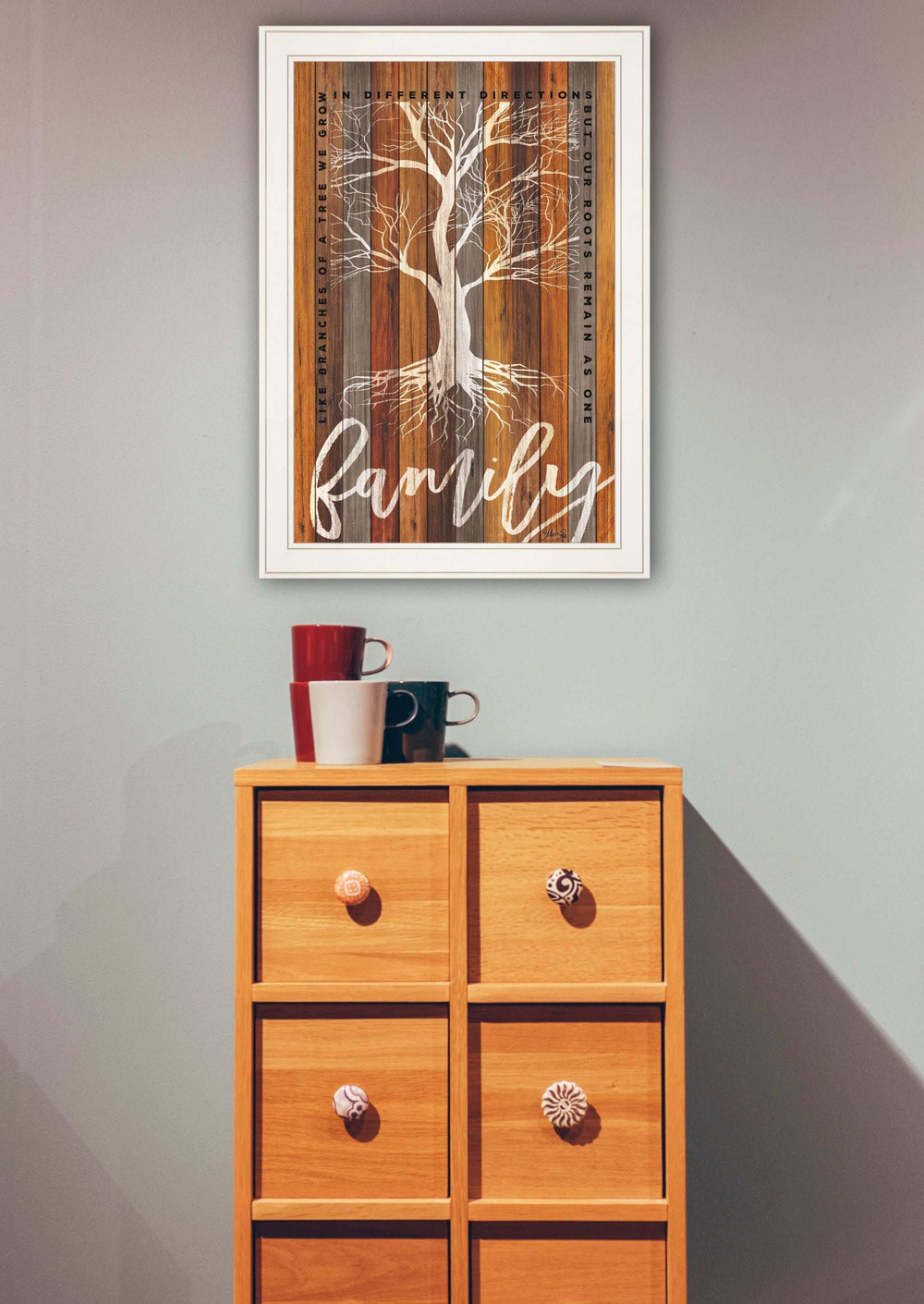 Family Roots 1 White Framed Print Wall Art - Homeroots - Flyclothing LLC