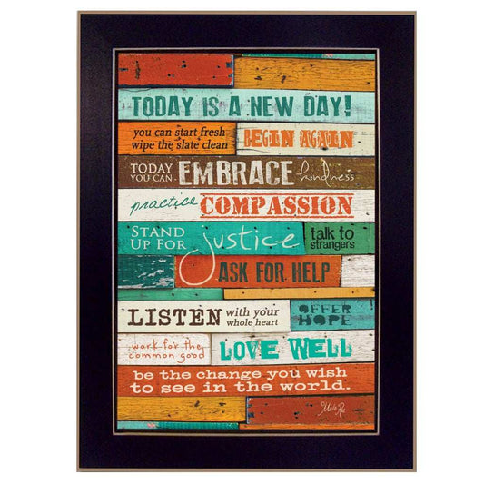 A New Day 1 Black Framed Print Wall Art - Homeroots - Flyclothing LLC