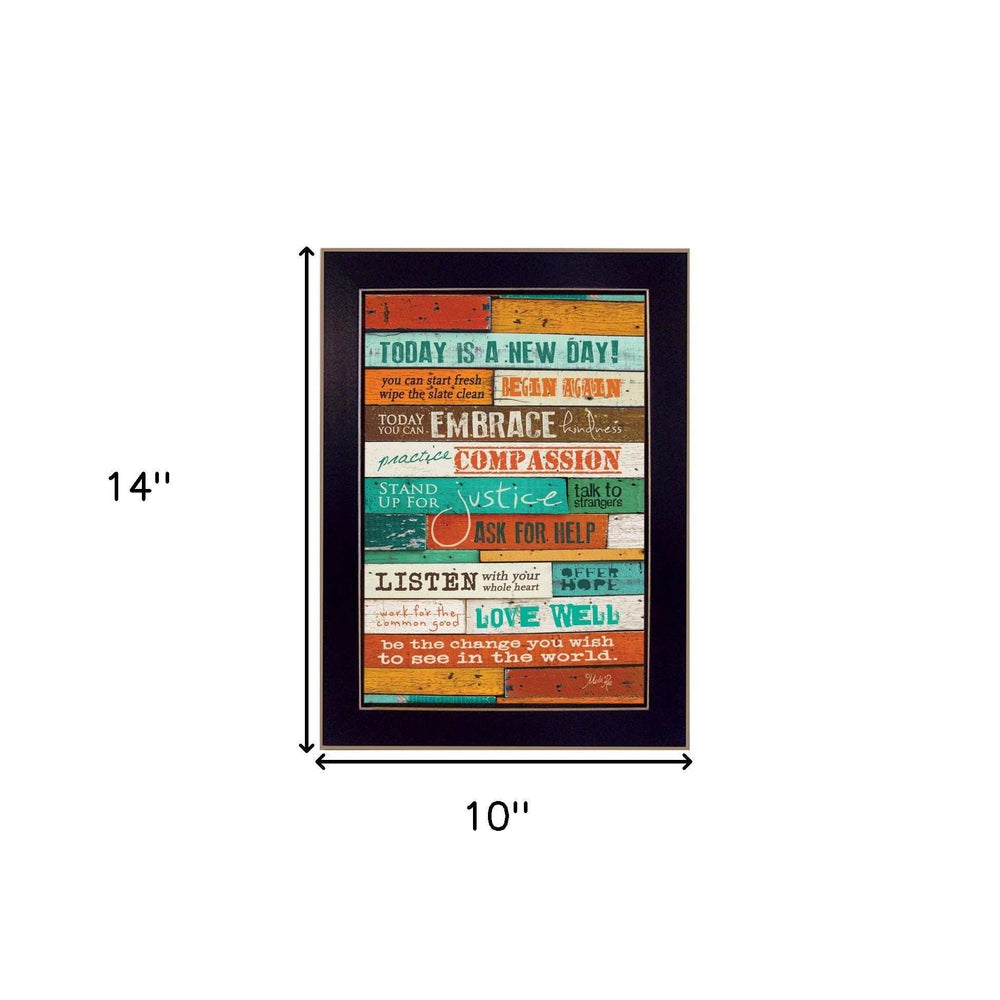 A New Day 1 Black Framed Print Wall Art - Homeroots - Flyclothing LLC