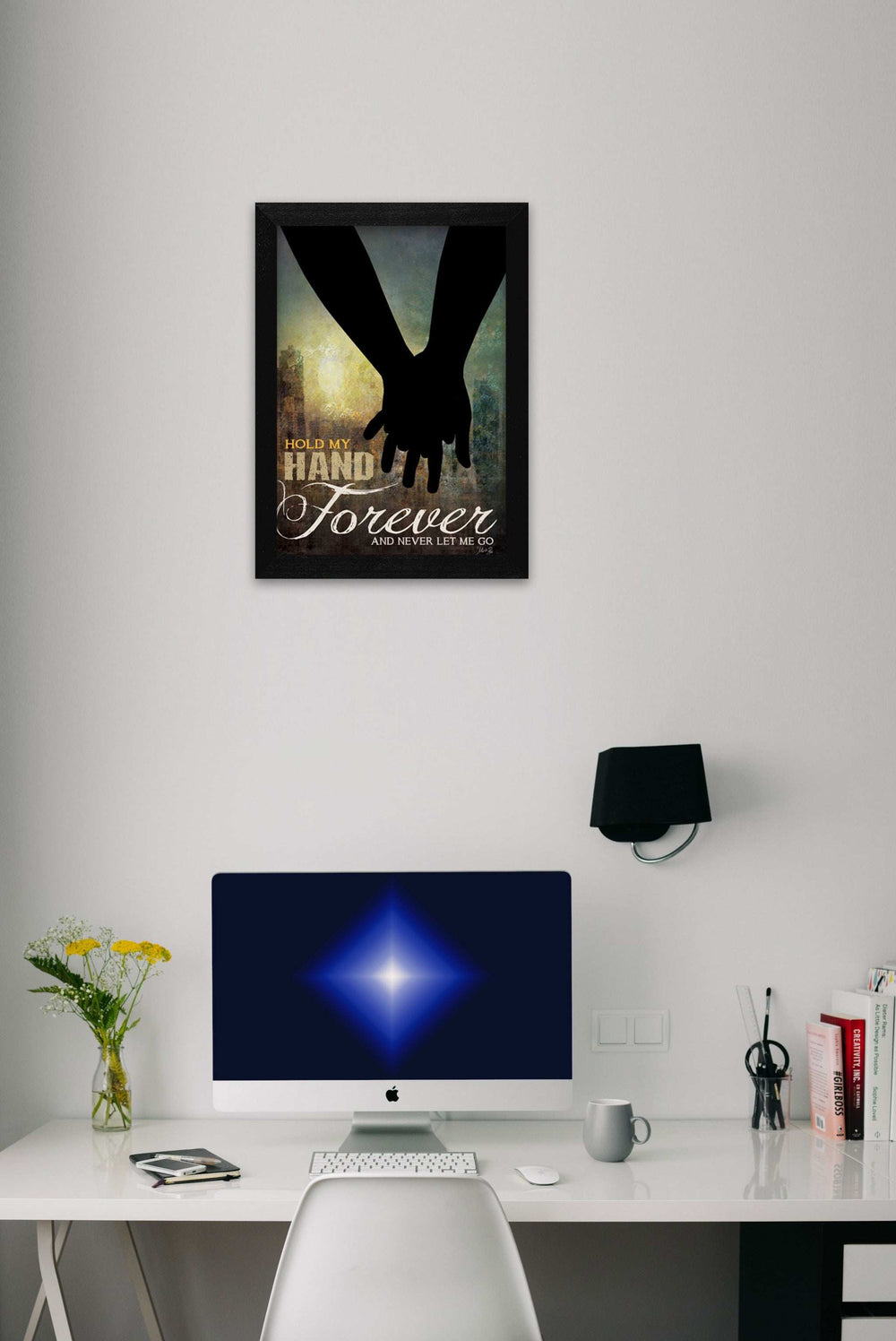 Hold My Hand Forever 1 Black Framed Print Wall Art - Homeroots - Flyclothing LLC