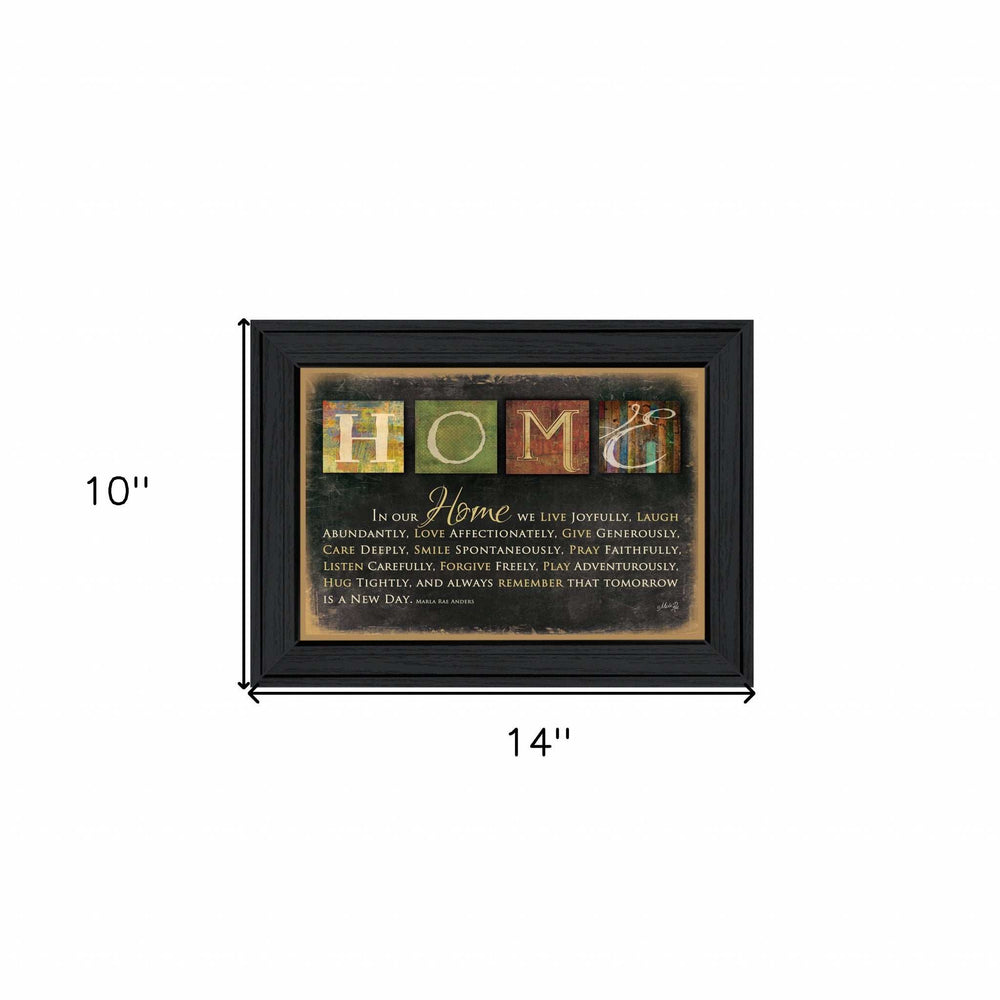 In Our Home 1 Black Framed Print Wall Art - Homeroots - Flyclothing LLC