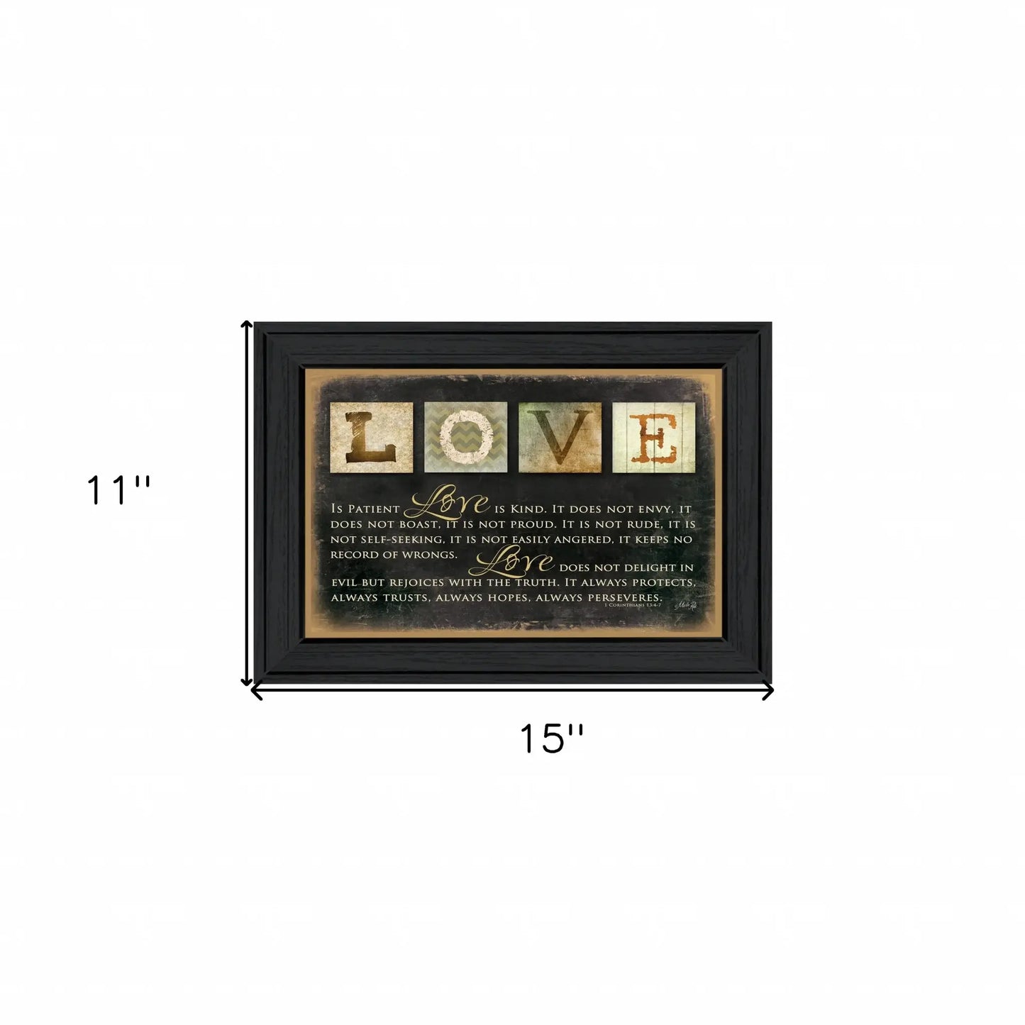 Love 1 Black Framed Print Wall Art - Homeroots - Flyclothing LLC