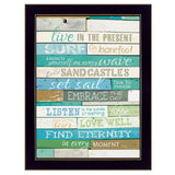 Live in the Present 1 Black Framed Print Wall Art - Homeroots - Flyclothing LLC
