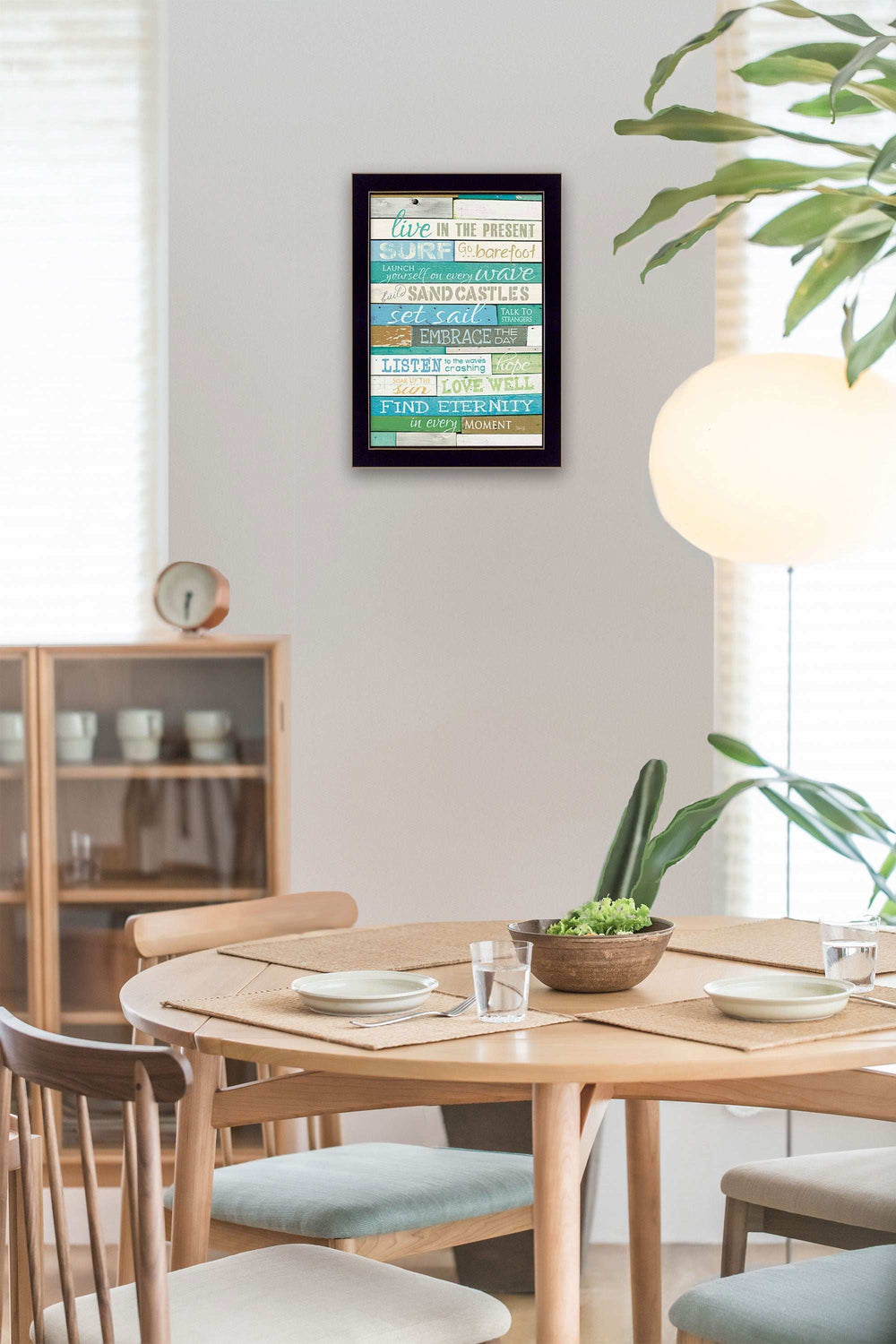 Live in the Present 1 Black Framed Print Wall Art - Homeroots - Flyclothing LLC