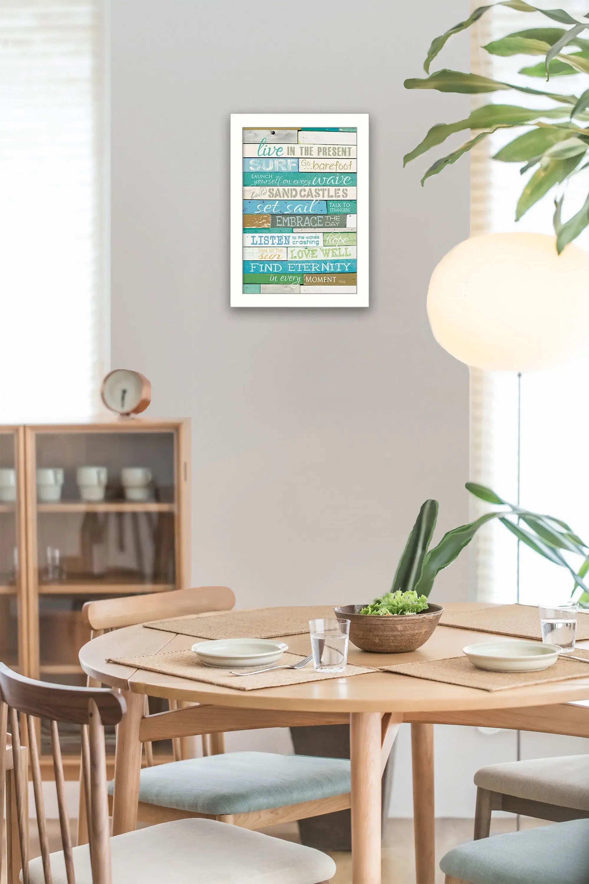 Live in the Present 2 White Framed Print Wall Art - Homeroots - Flyclothing LLC