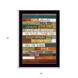 Our Family Rules 1 Black Framed Print Wall Art - Homeroots - Flyclothing LLC