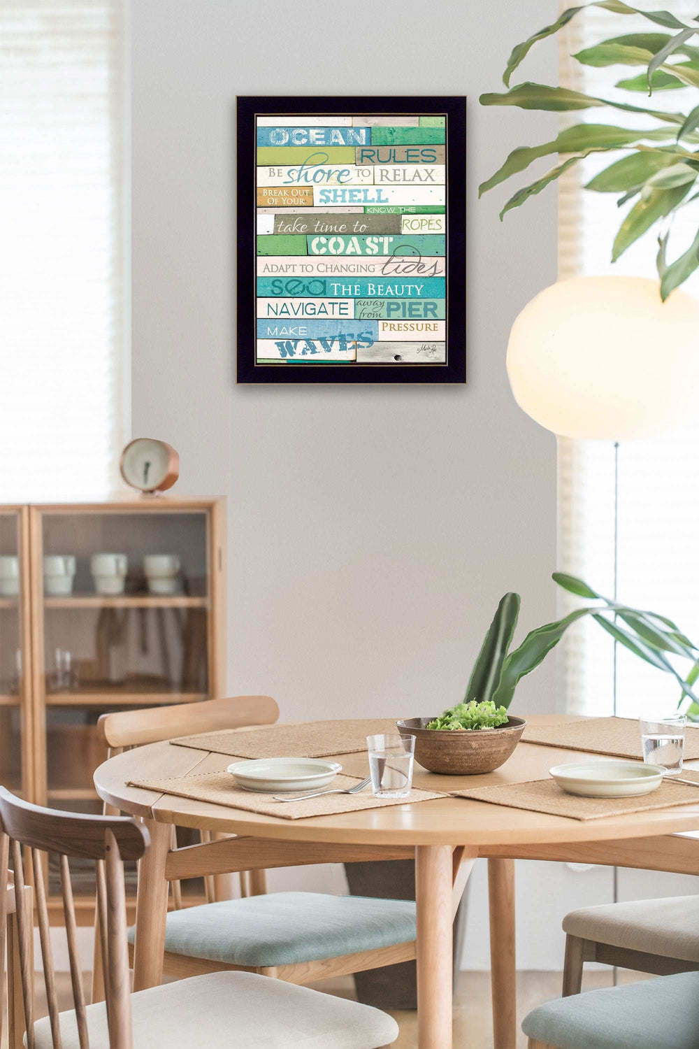 Ocean Rules 1 Black Framed Print Wall Art - Homeroots - Flyclothing LLC