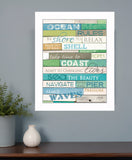 Ocean Rules 2 White Framed Print Wall Art