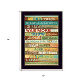Dog Rules 1 Black Framed Print Wall Art - Homeroots - Flyclothing LLC