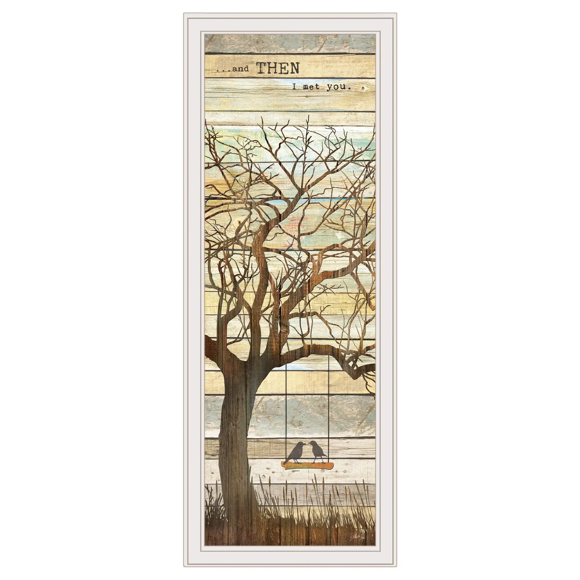 And then I met You 2 White Framed Print Wall Art - Homeroots - Flyclothing LLC