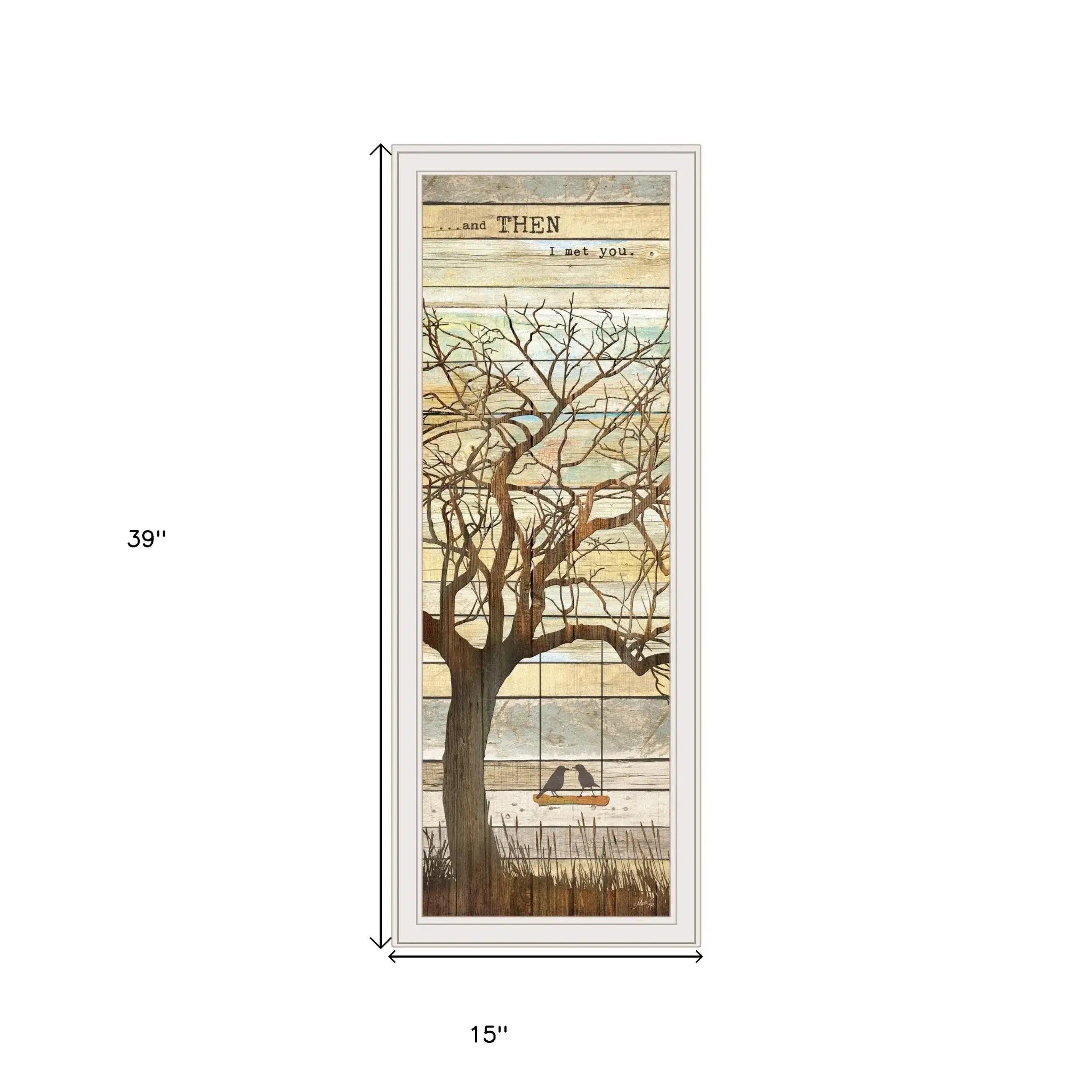 And then I met You 2 White Framed Print Wall Art - Homeroots - Flyclothing LLC
