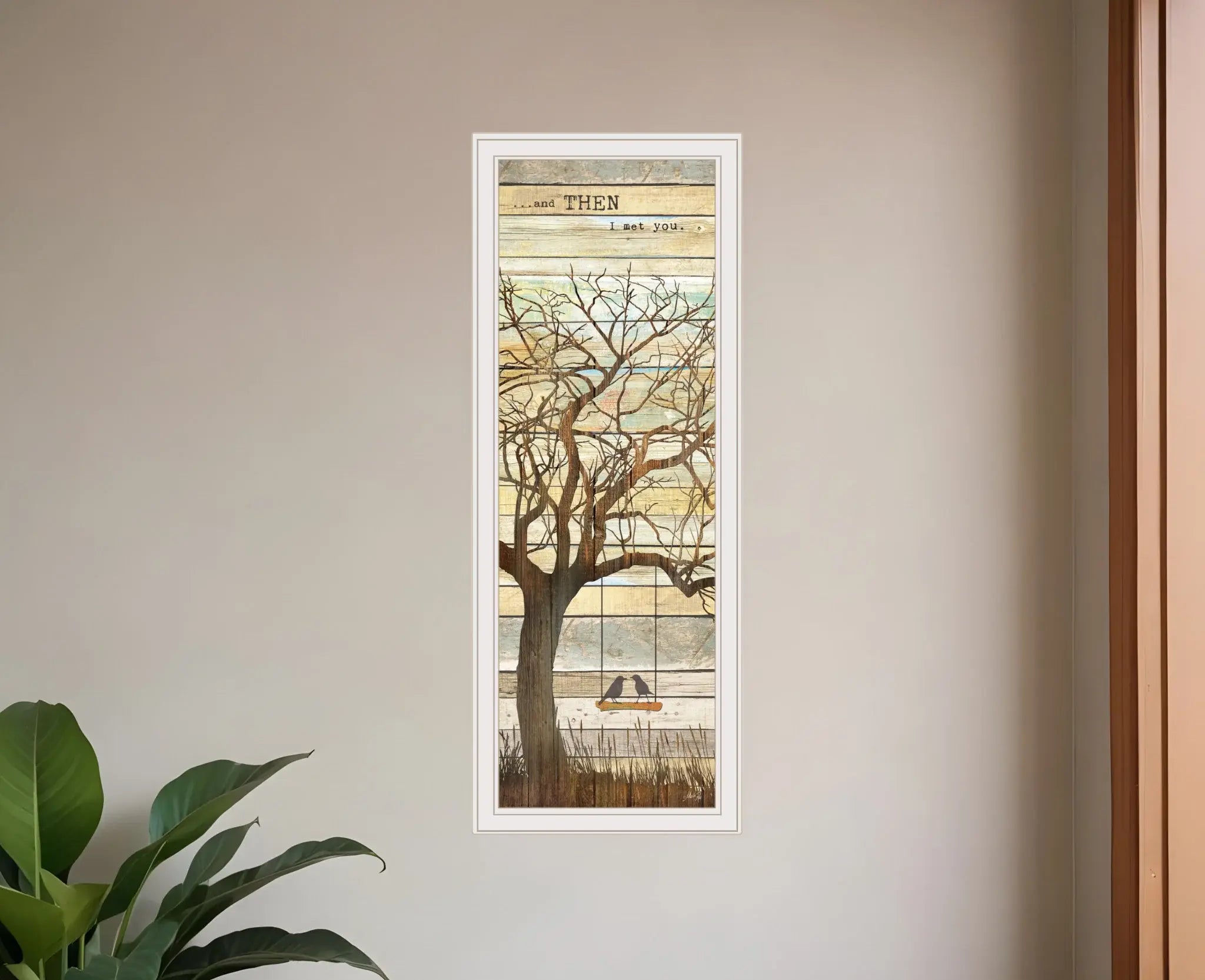 And then I met You 2 White Framed Print Wall Art - Homeroots - Flyclothing LLC