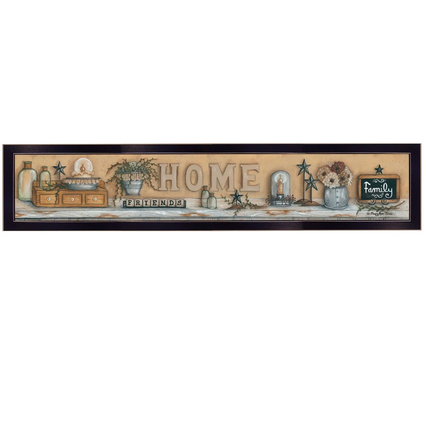 Where Family and Friends Gather Black Framed Print Wall Art - Homeroots - Flyclothing LLC