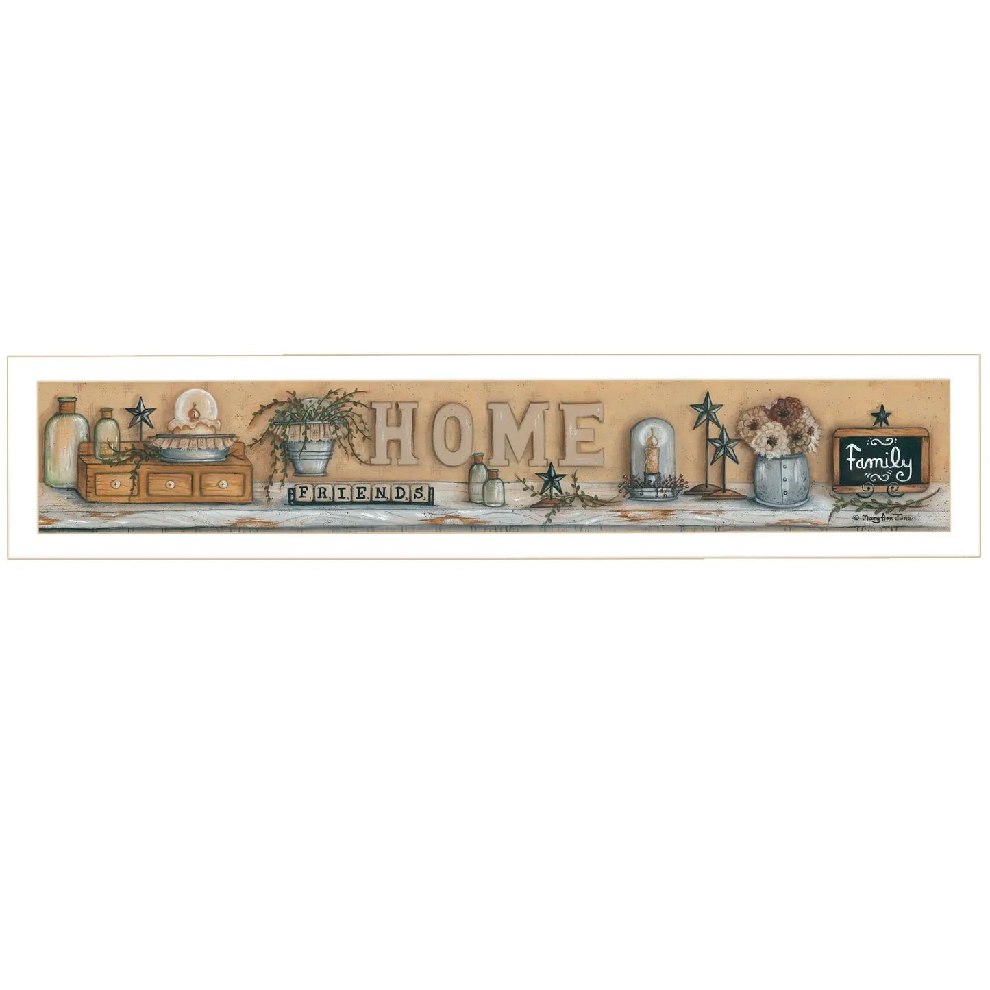 Where Family and Friends Gather White Framed Print Wall Art - Homeroots - Flyclothing LLC