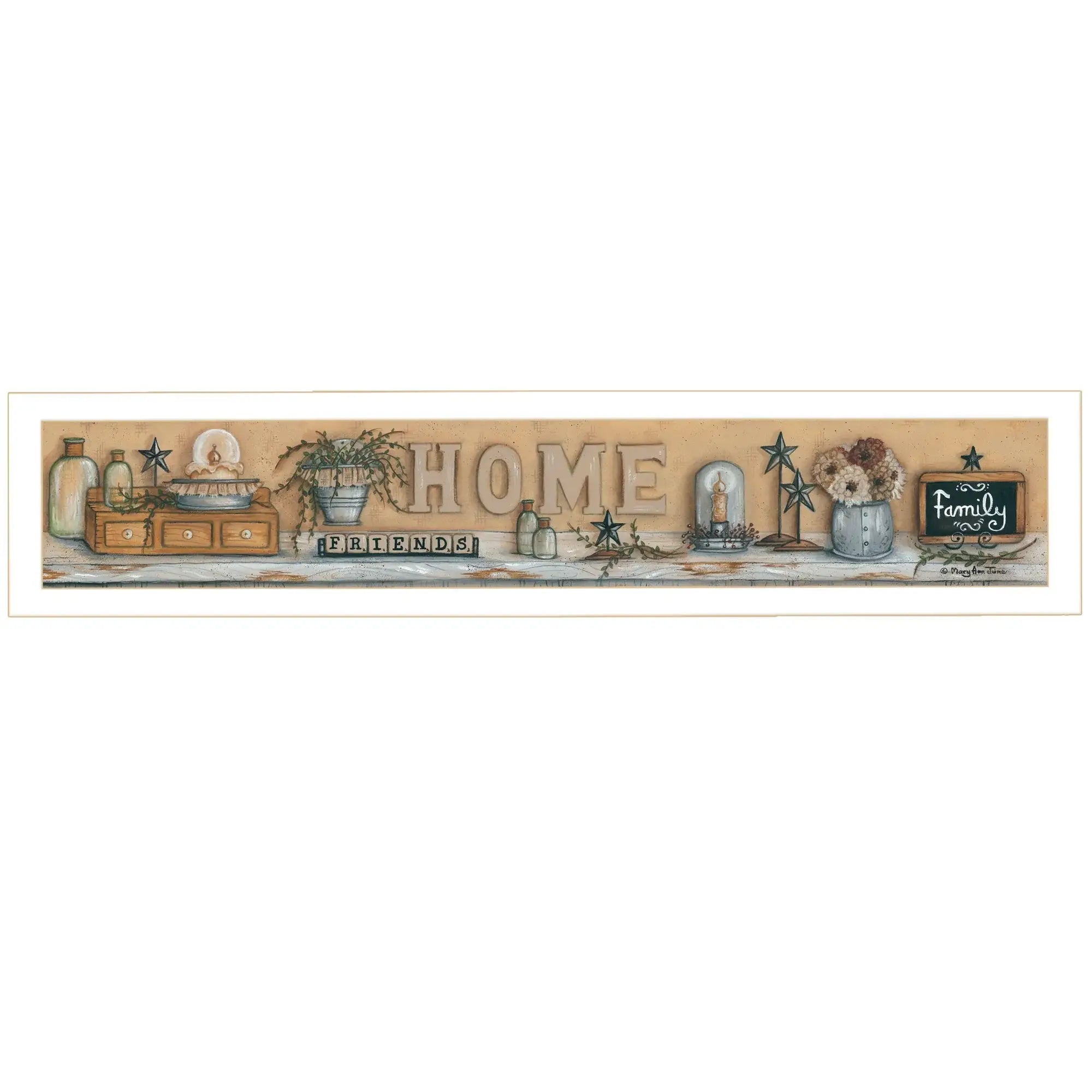 Where Family and Friends Gather White Framed Print Wall Art - Homeroots - Flyclothing LLC