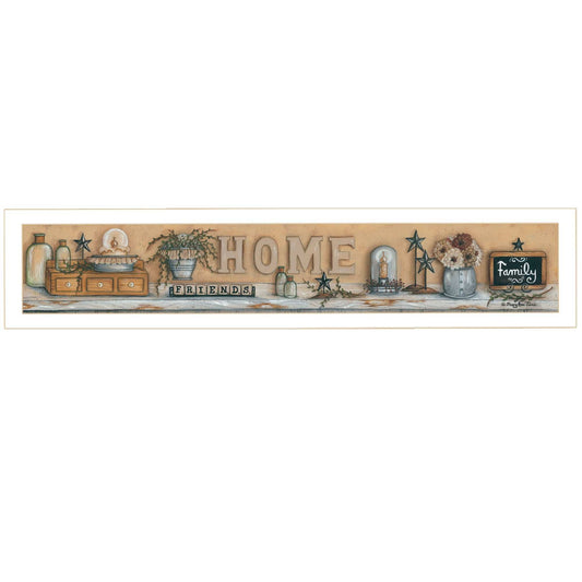 Where Family and Friends Gather White Framed Print Wall Art - Homeroots - Flyclothing LLC