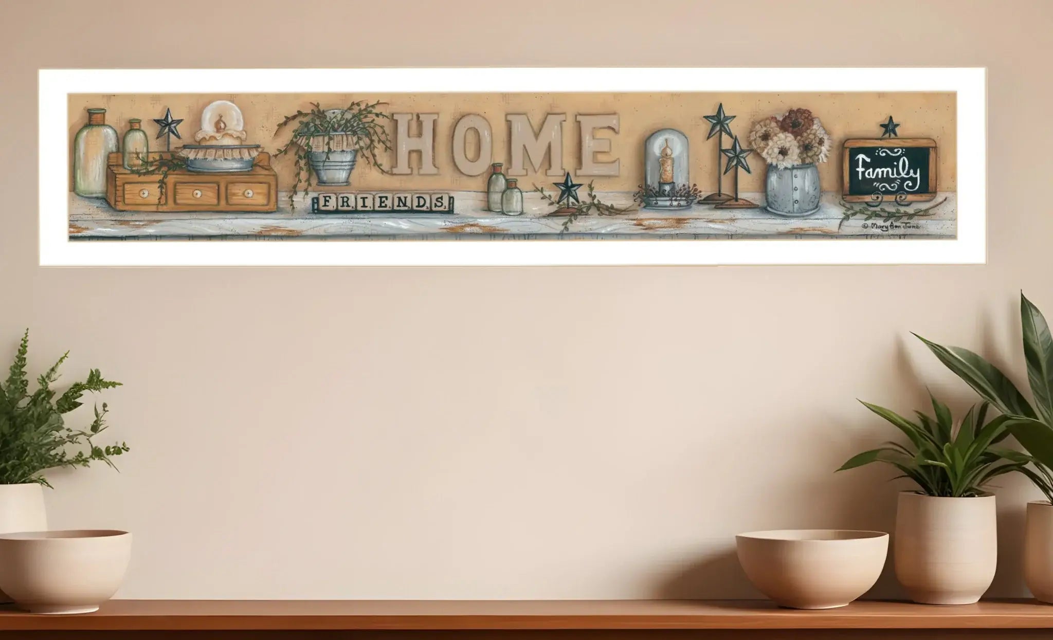 Where Family and Friends Gather White Framed Print Wall Art - Homeroots - Flyclothing LLC
