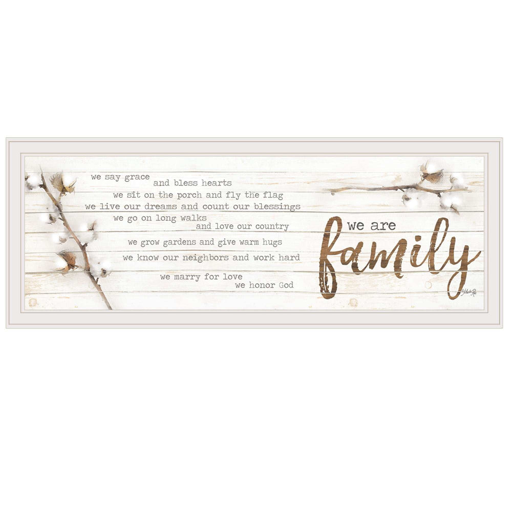 We are Family White Framed Print Wall Art - Homeroots - Flyclothing LLC