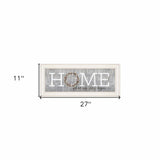 Home Where Our Story Begins White Framed Print Wall Art - Homeroots - Flyclothing LLC