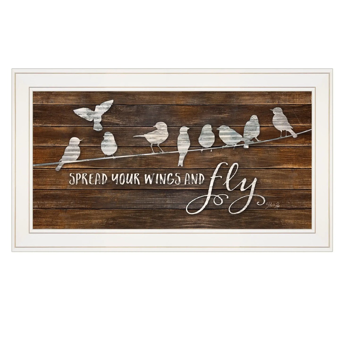 Spread Your Wings and Fly 1 White Framed Print Wall Art - Homeroots - Flyclothing LLC