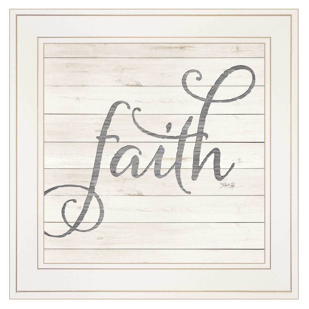 Simple Words Faith 1 White Framed Print Wall Art - Homeroots - Flyclothing LLC