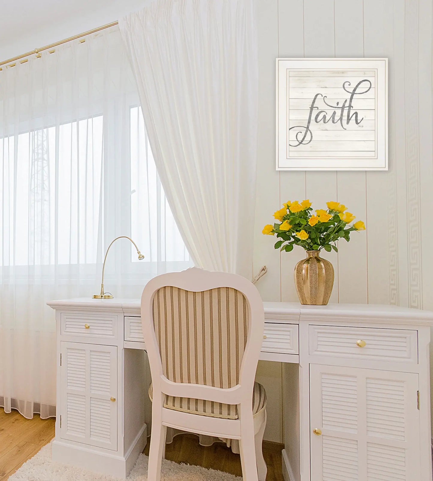 Simple Words Faith 1 White Framed Print Wall Art - Homeroots - Flyclothing LLC