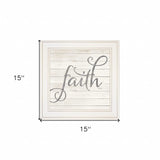 Simple Words Faith 1 White Framed Print Wall Art - Homeroots - Flyclothing LLC