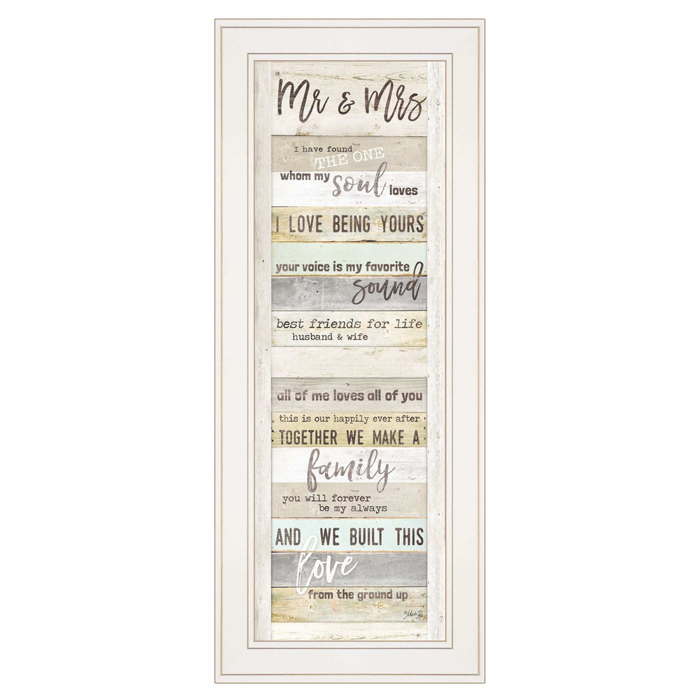 Mr and Mrs 2 White Framed Print Wall Art - Homeroots - Flyclothing LLC