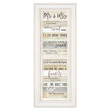Mr and Mrs 2 White Framed Print Wall Art