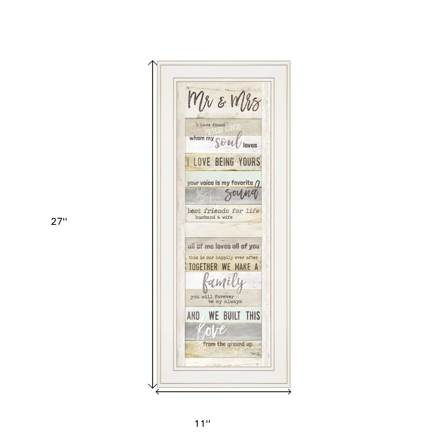 Mr and Mrs 2 White Framed Print Wall Art - Homeroots - Flyclothing LLC