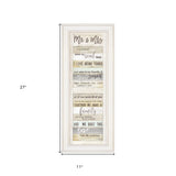 Mr and Mrs 2 White Framed Print Wall Art - Homeroots - Flyclothing LLC