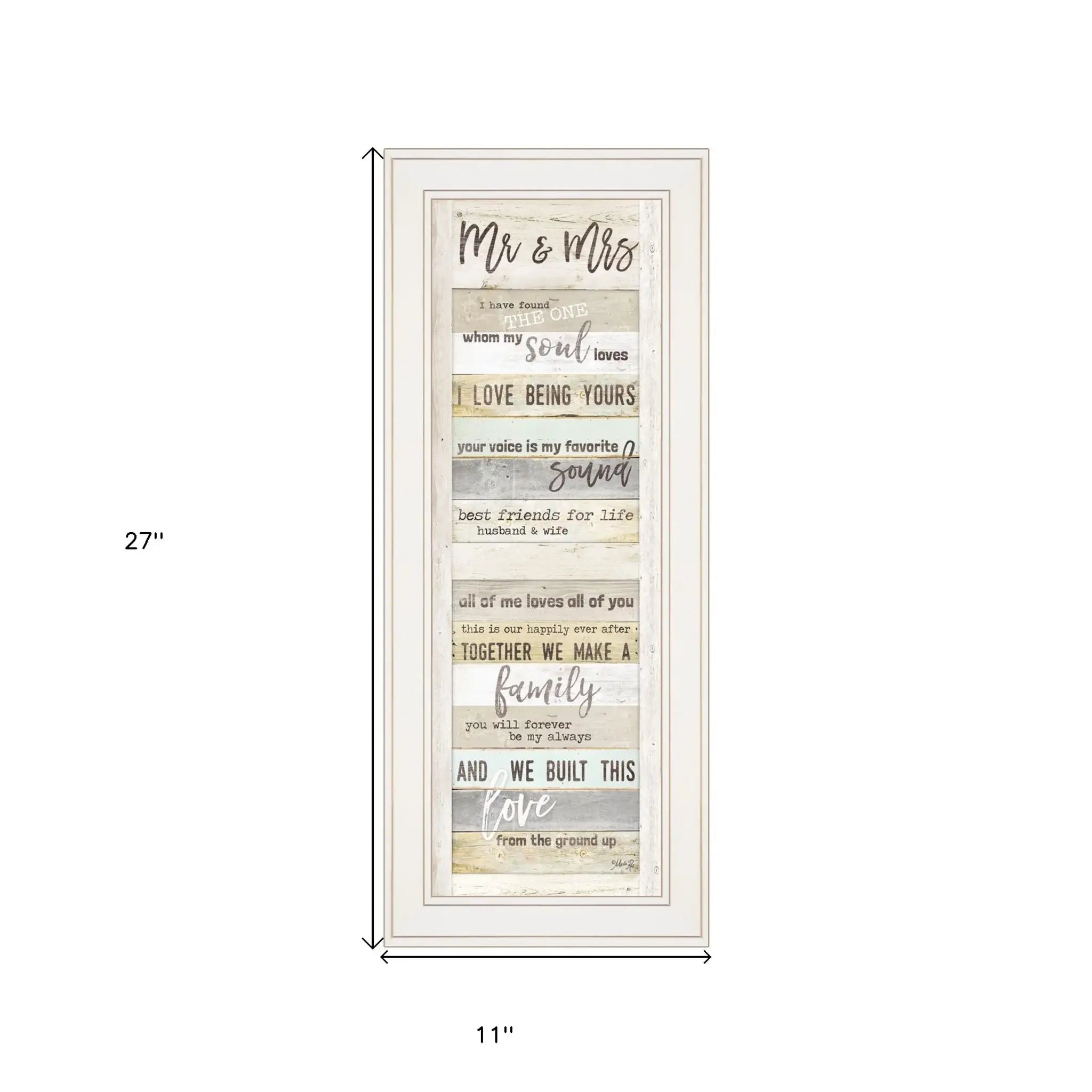 Mr and Mrs 2 White Framed Print Wall Art - Homeroots - Flyclothing LLC