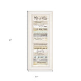 Mr and Mrs 2 White Framed Print Wall Art - Homeroots - Flyclothing LLC