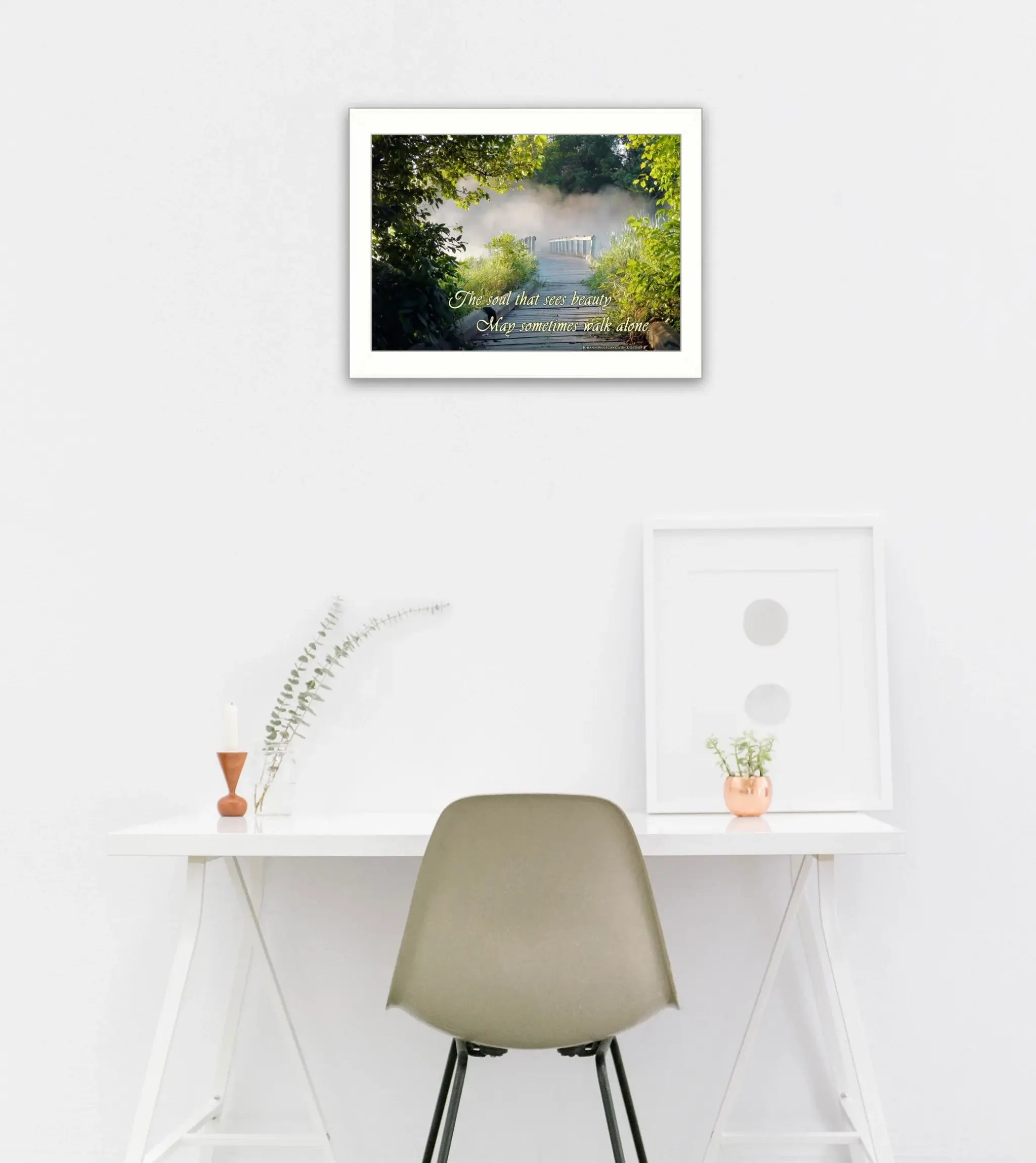Beauty 2 White Framed Print Wall Art - Homeroots - Flyclothing LLC