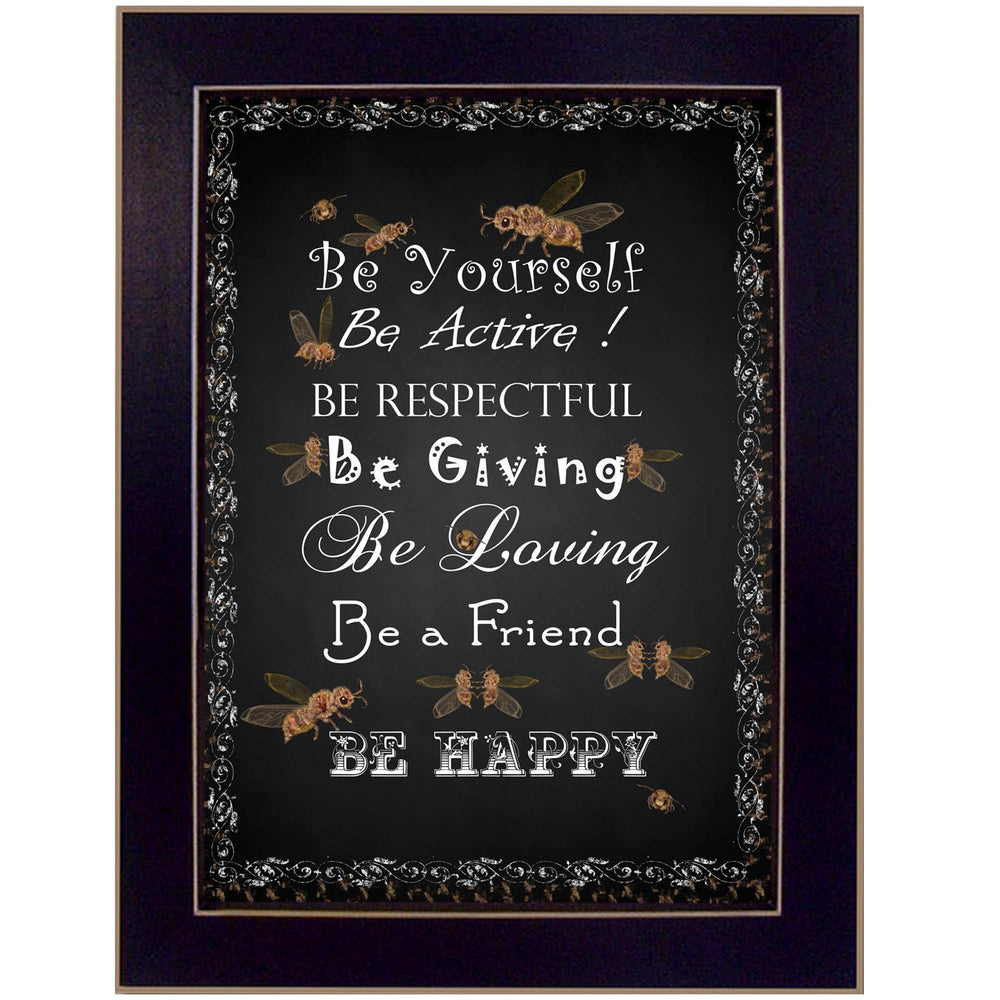Be Yourself 1 Black Framed Print Wall Art - Homeroots - Flyclothing LLC