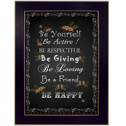 Be Yourself 1 Black Framed Print Wall Art - Homeroots - Flyclothing LLC