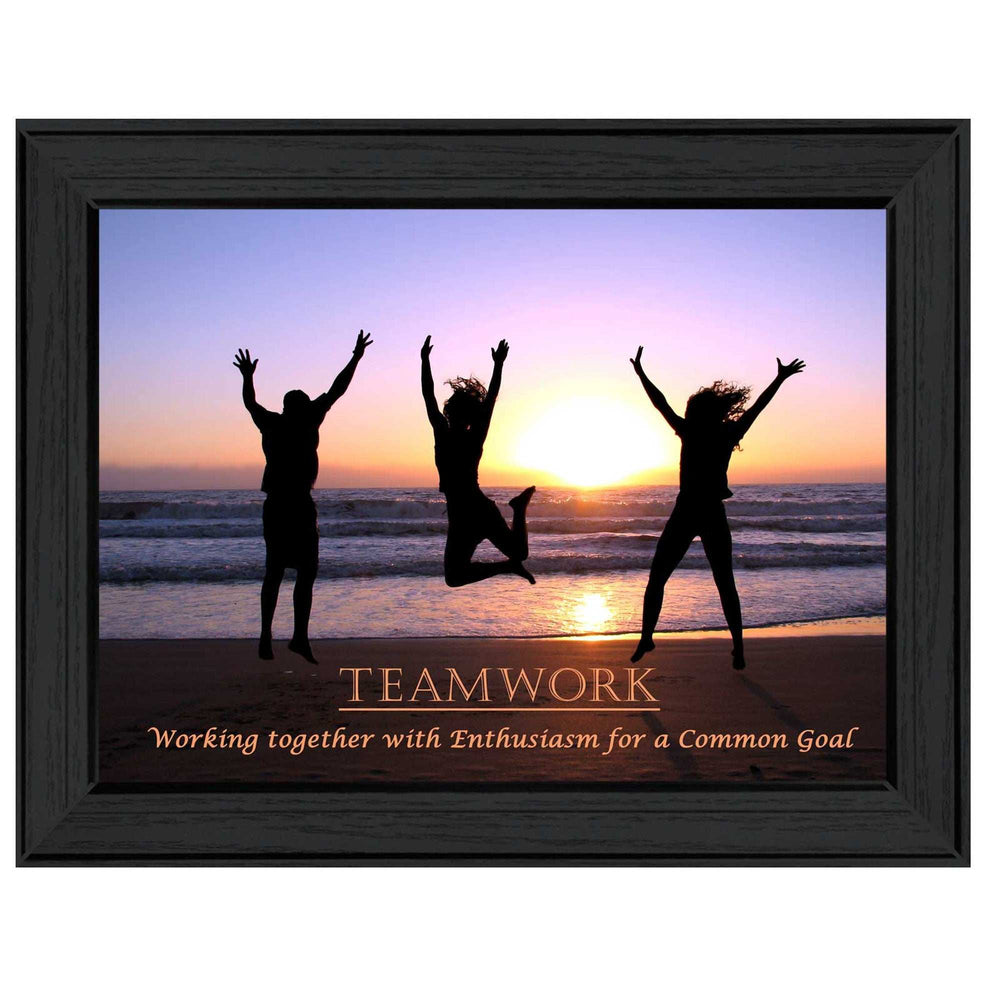 Teamwork Black Framed Print Wall Art - Homeroots - Flyclothing LLC