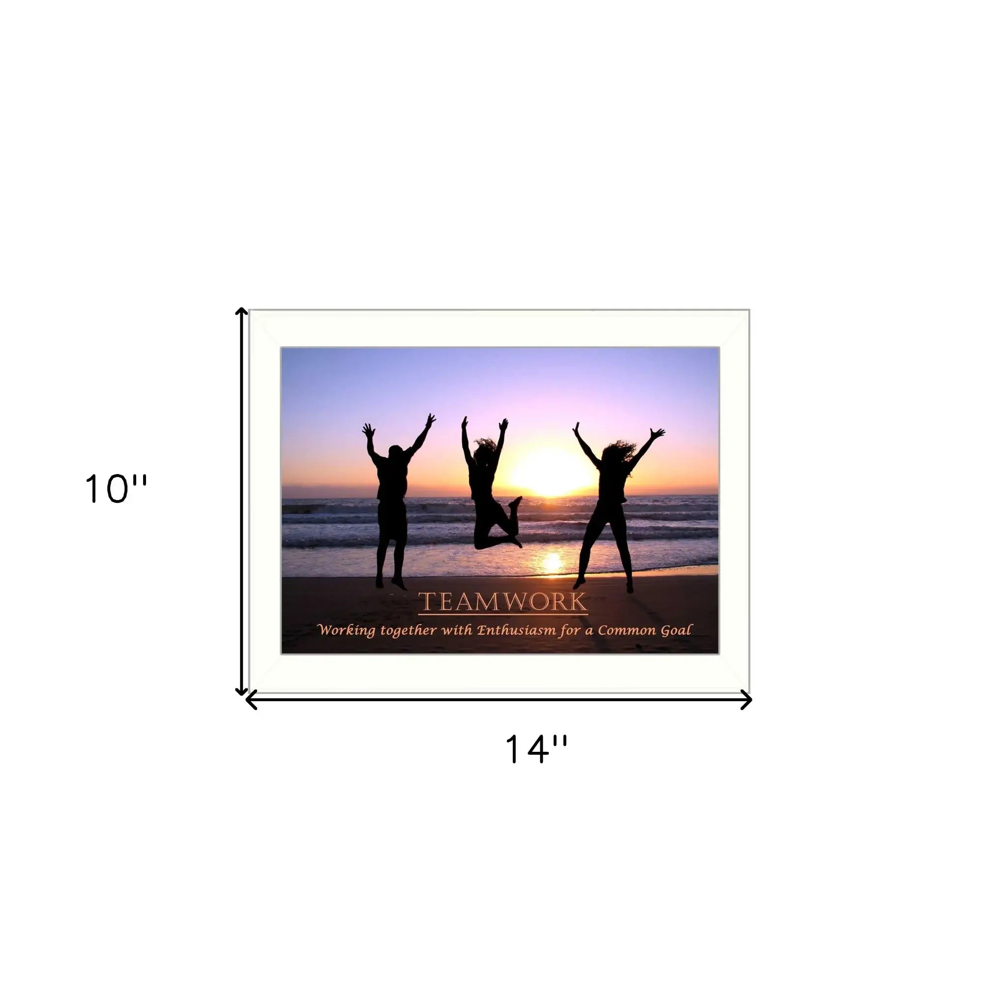 Teamwork White Framed Print Wall Art - Homeroots - Flyclothing LLC