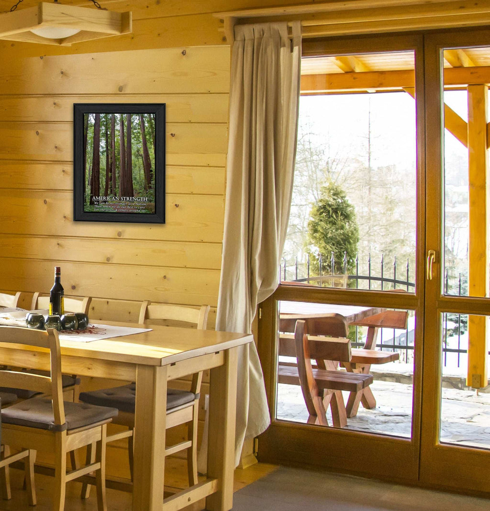 American Strength 1 Black Framed Print Wall Art - Homeroots - Flyclothing LLC