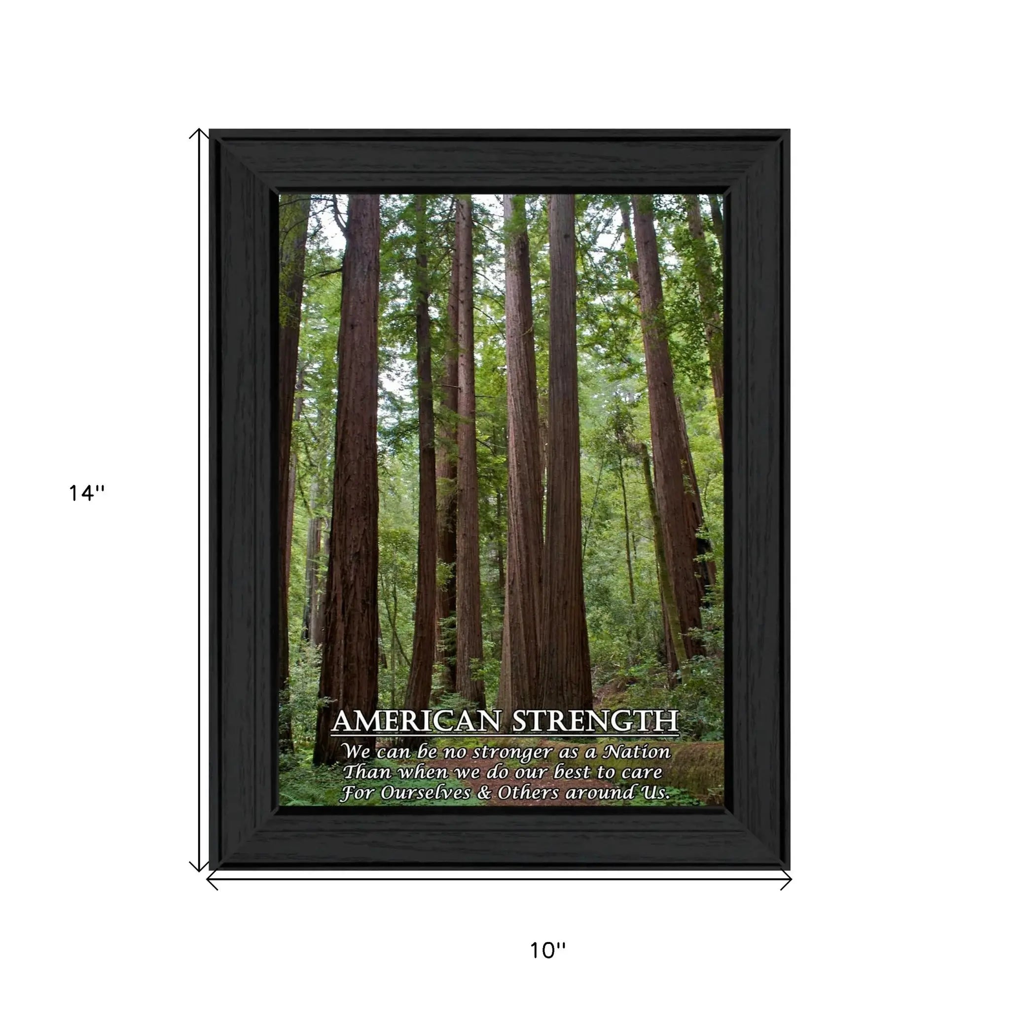 American Strength 1 Black Framed Print Wall Art - Homeroots - Flyclothing LLC