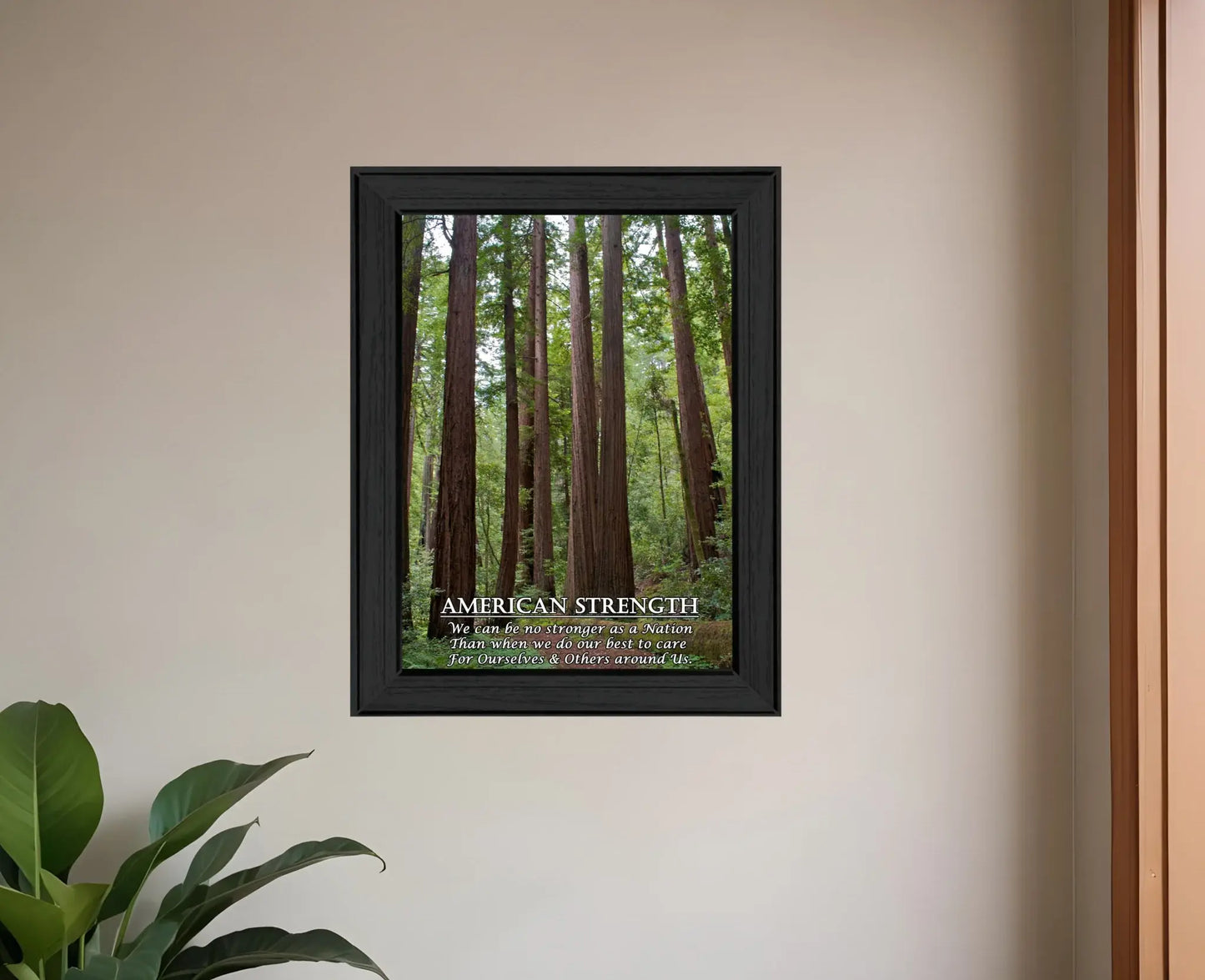 American Strength 1 Black Framed Print Wall Art - Homeroots - Flyclothing LLC
