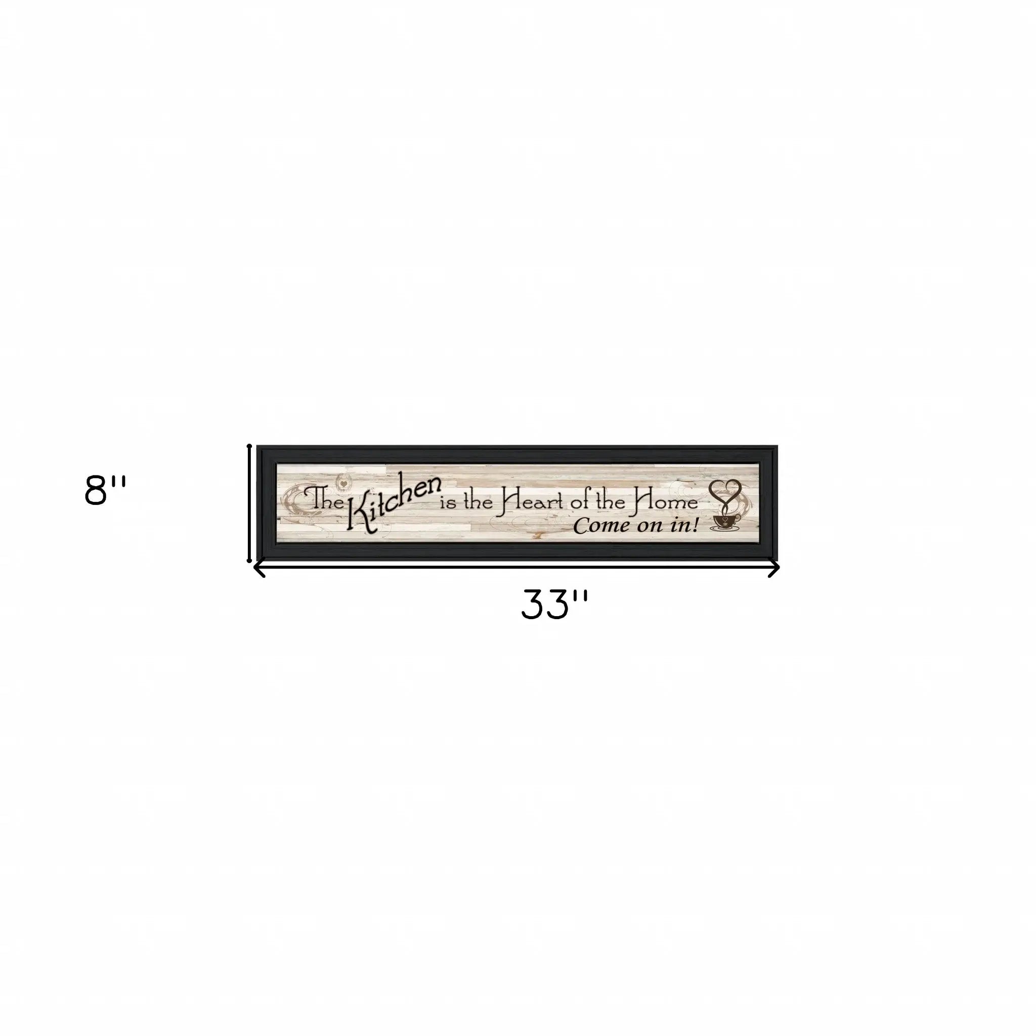 Kitchen Is The Heart of The Home 1 Black Framed Print Kitchen Wall Art - Homeroots - Flyclothing LLC