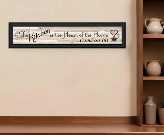 Kitchen Is The Heart of The Home 1 Black Framed Print Kitchen Wall Art - Homeroots - Flyclothing LLC
