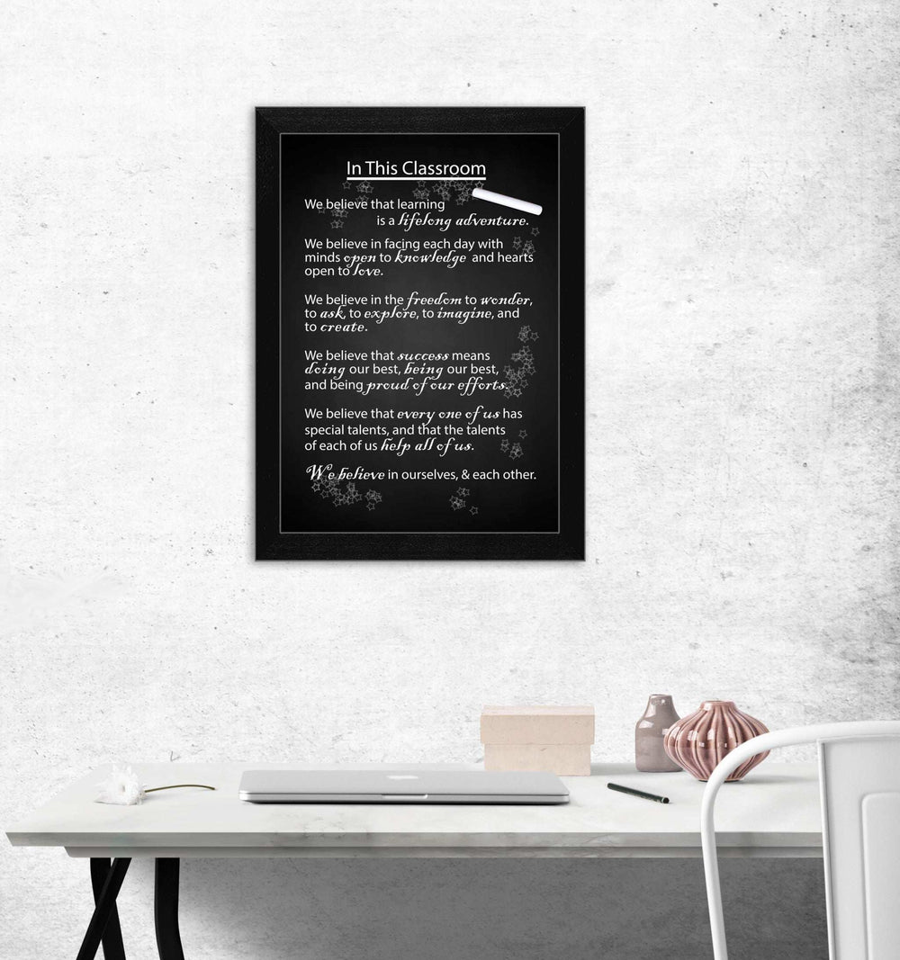 In the Classroom Black Framed Print Wall Art - Homeroots - Flyclothing LLC