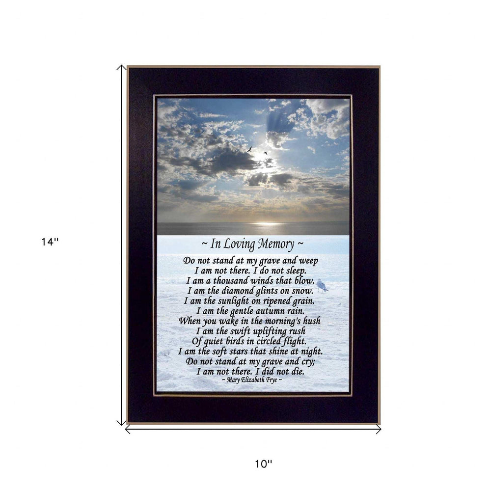 In Loving Memory 2 Black Framed Print Wall Art - Homeroots - Flyclothing LLC
